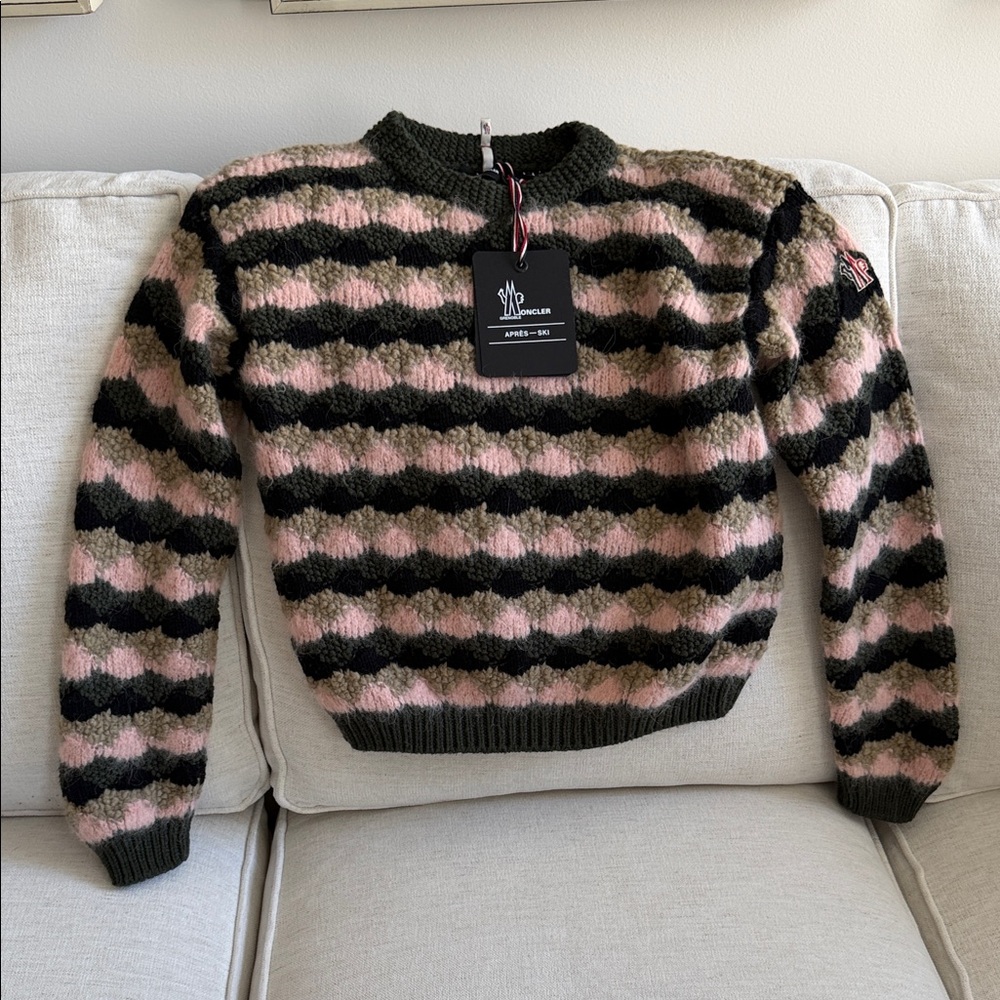 Moncler Wool & Alpaca Blend Striped Sweater - Picture 2 of 7